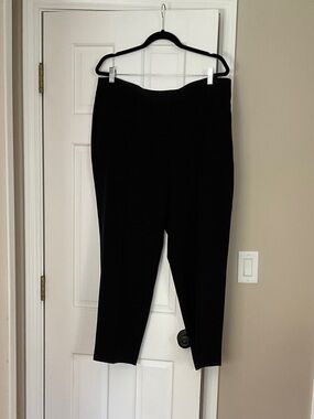 Kasper Black Cropped Pull-On Pants